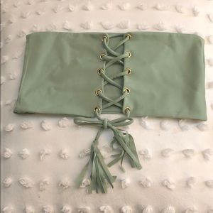 Montce Pistache Corset Bikini Top size Large